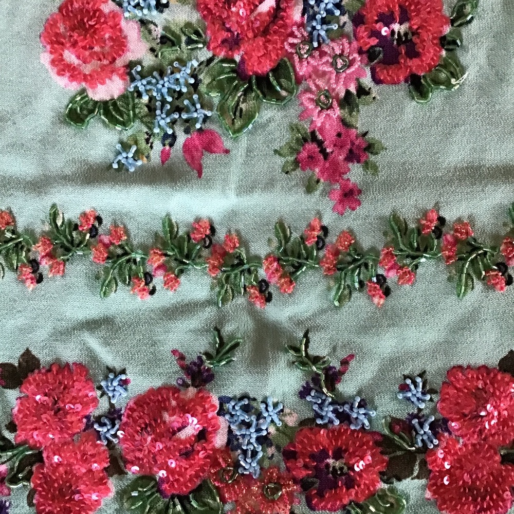 Alberto Makali Sequined Floral top